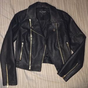 Faux Leather Moto Jacket